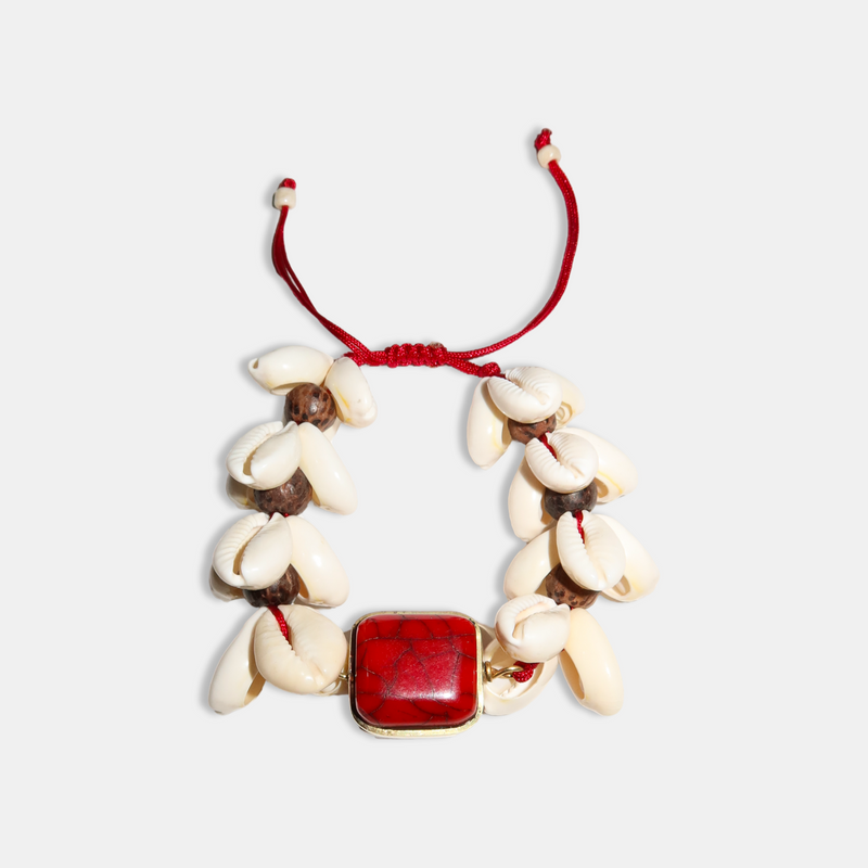 Scarlet shell bracelet