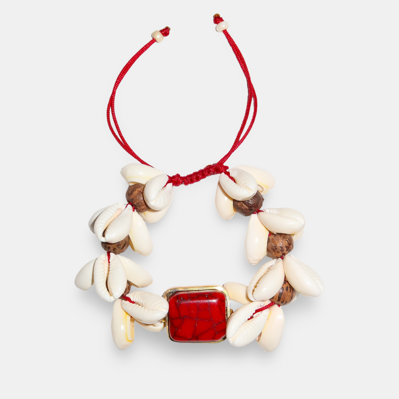 Scarlet shell bracelet